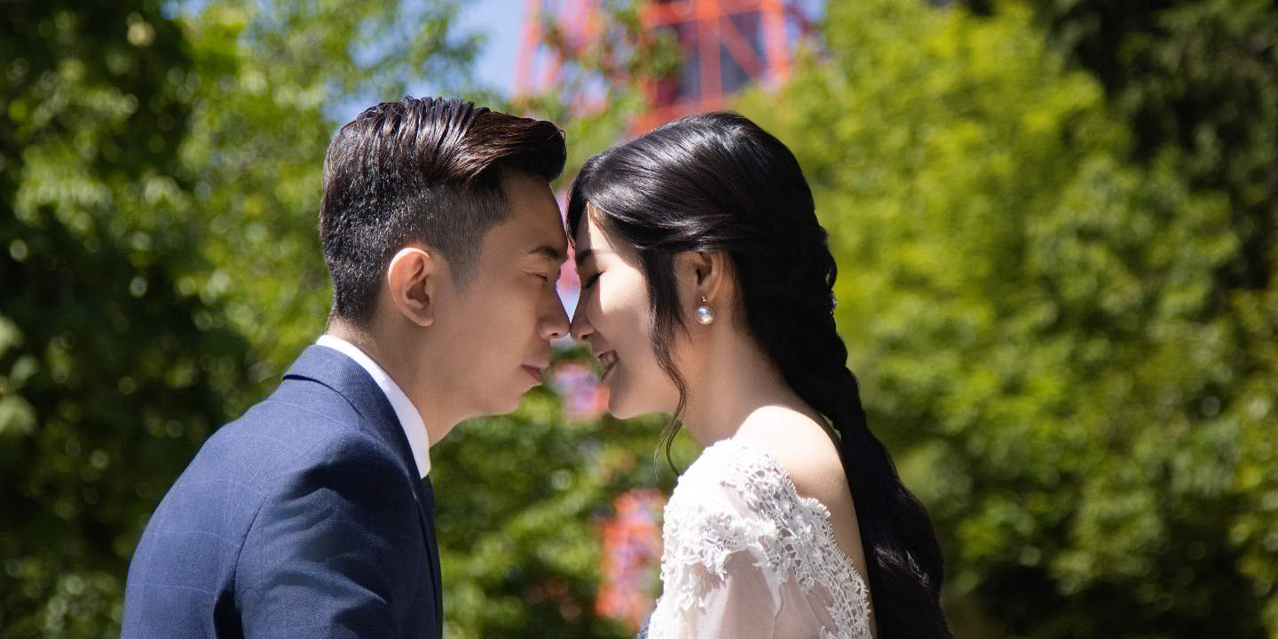 Tokyo : Séance photo de mariage avec 3 lieux et stylisme professionnel